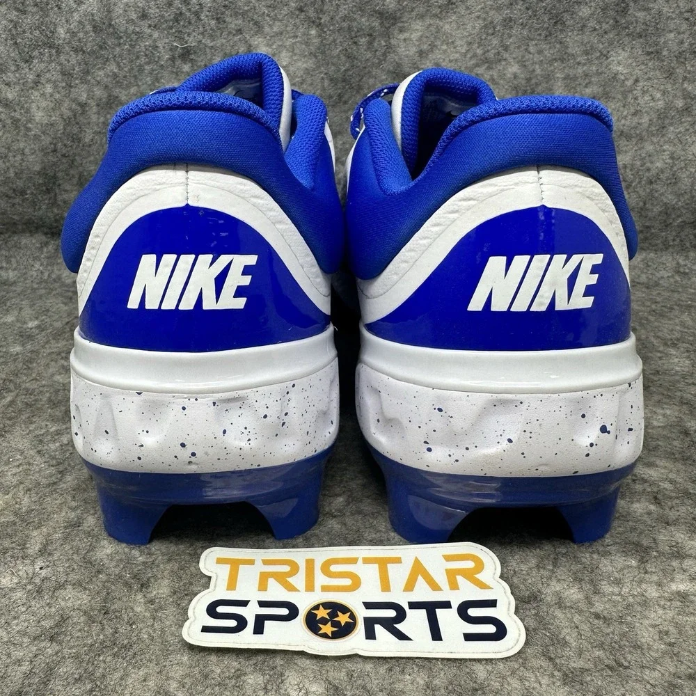 Nike Alpha Huarache 4 Elite MCS Baseball Cleats Men Sz 11.5 Blue White Molded